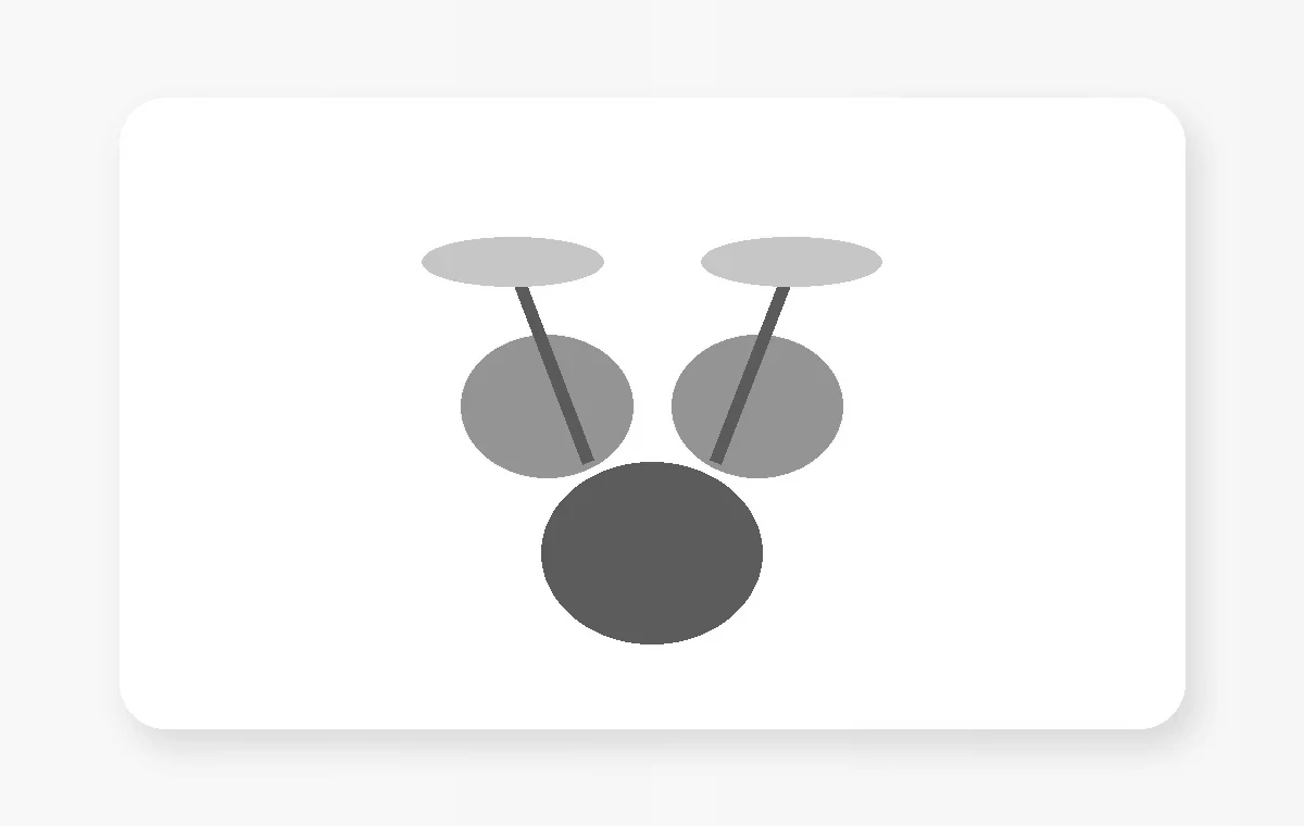 Abstract drum kit setup visual
